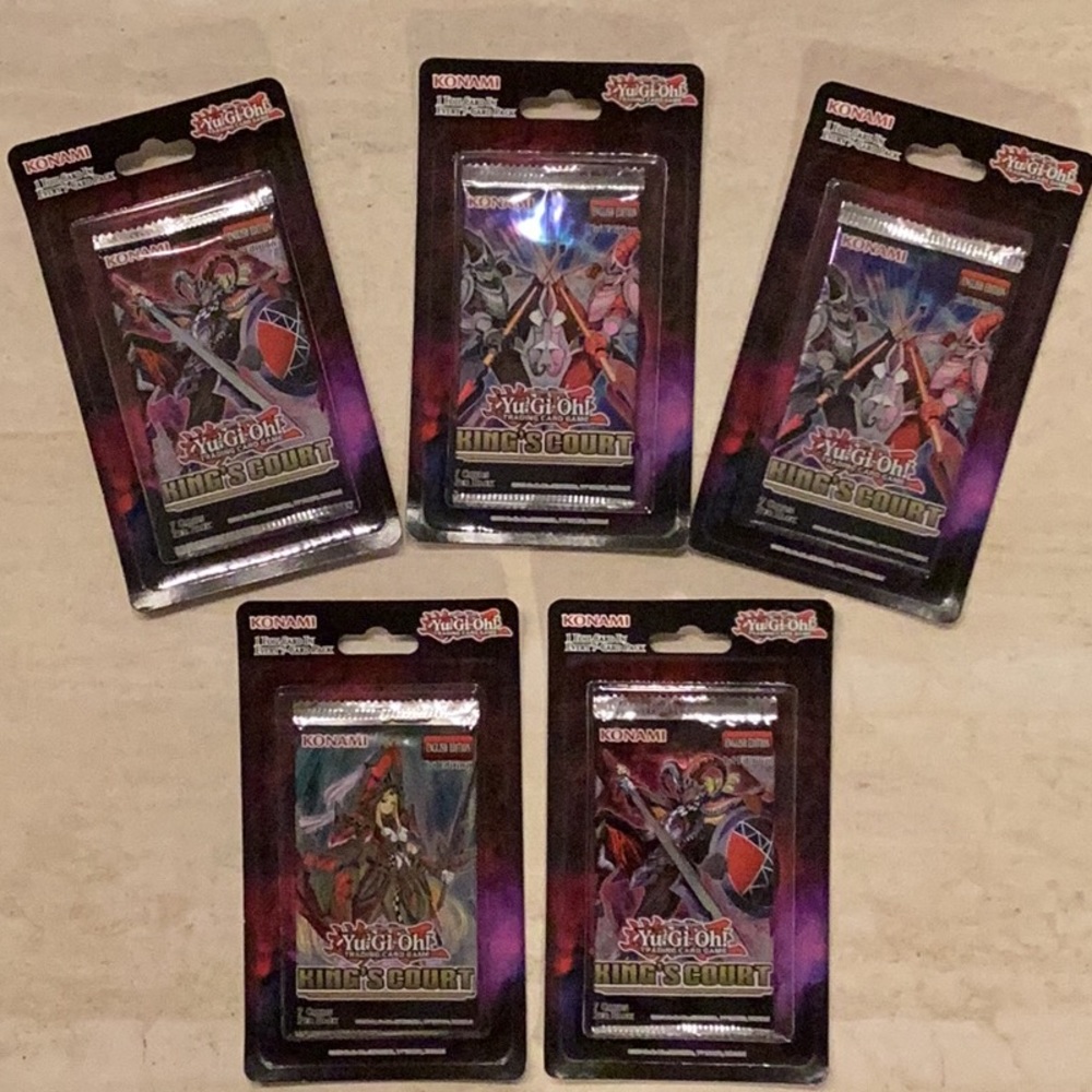 Yu-Gi-Oh 2021 King’s Court 1st Edition Cards Blister Packs Card Lot Of 5 Pack